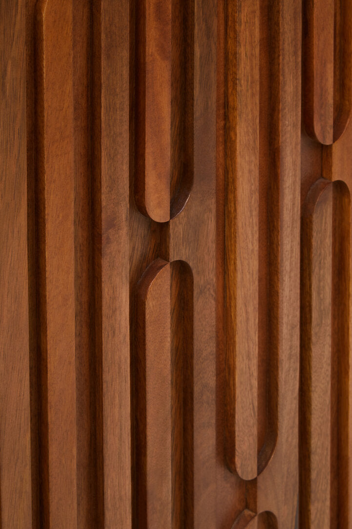 Torcino Two Door Brown Mango Wood Cabinet