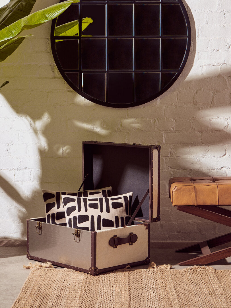 Bosie Ozella Natural And Black Square Cushion