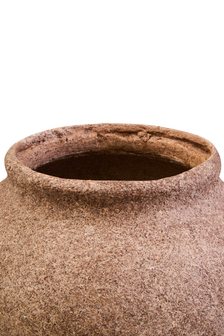Sanai Cotton Mache And Coco Shell Round Vase