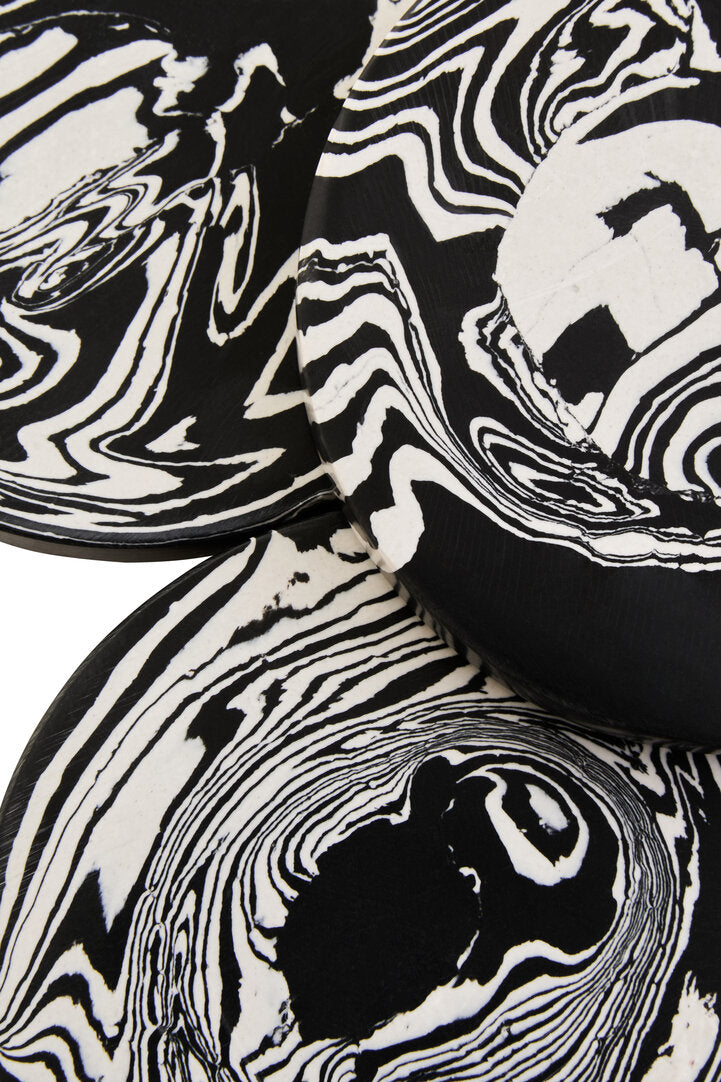 Helsa Set of Four Black And White Marble Coasters