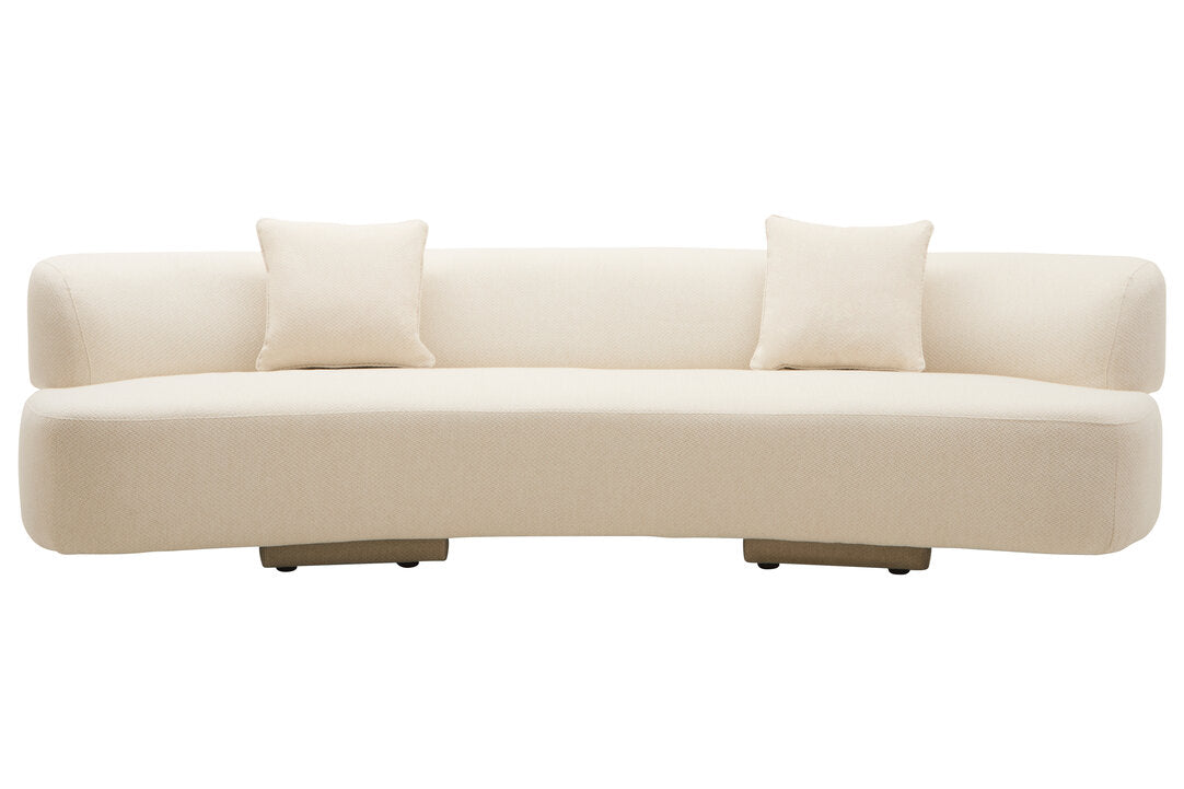 Ozzano Cream Linen 3 Seater Sofa