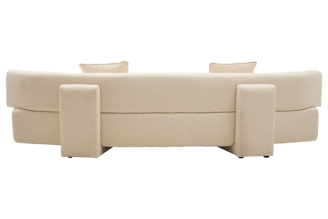 Ozzano Cream Linen 3 Seater Sofa