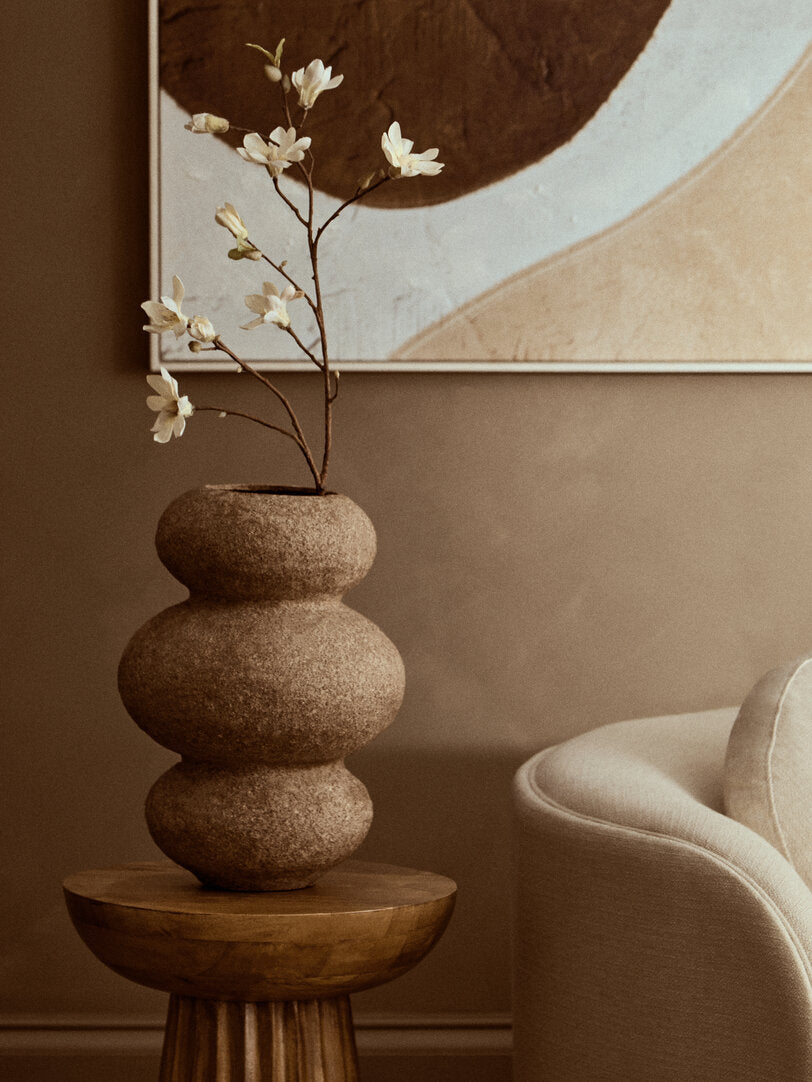 Sanai Cotton Mache And Coco Shell Bubble Vase