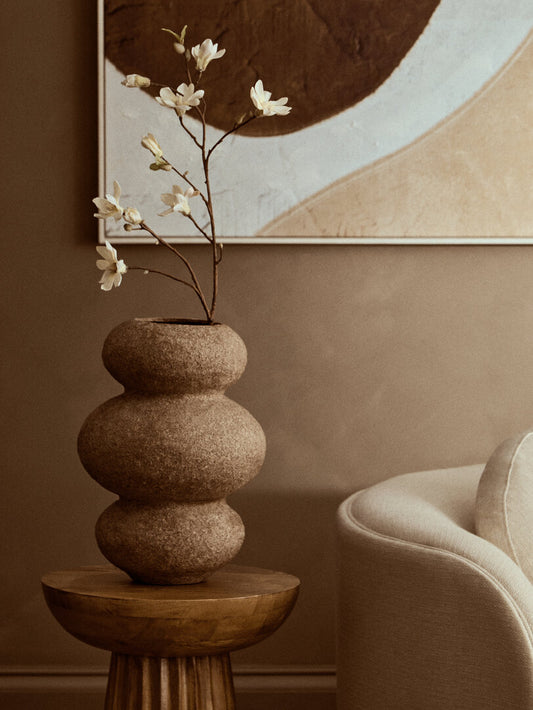 Sanai Cotton Mache And Coco Shell Bubble Vase