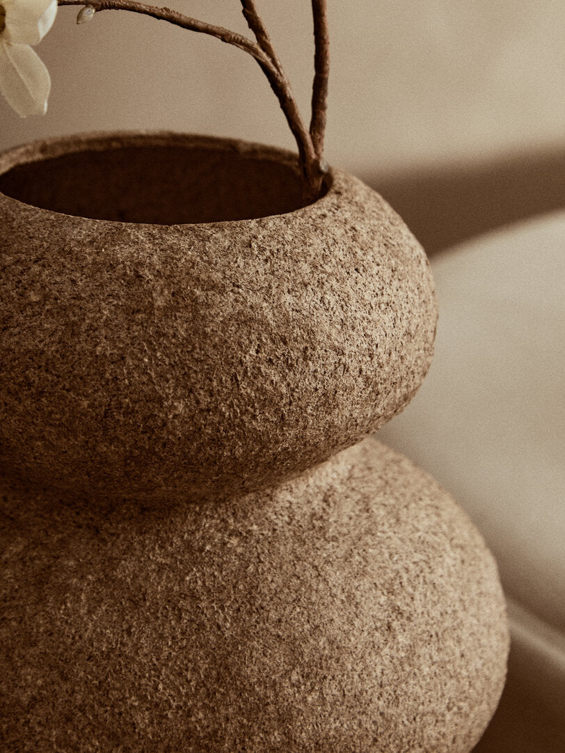 Sanai Cotton Mache And Coco Shell Bubble Vase
