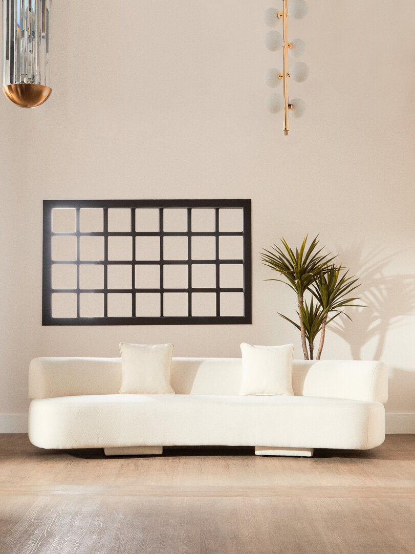 Ozzano Cream Linen 3 Seater Sofa