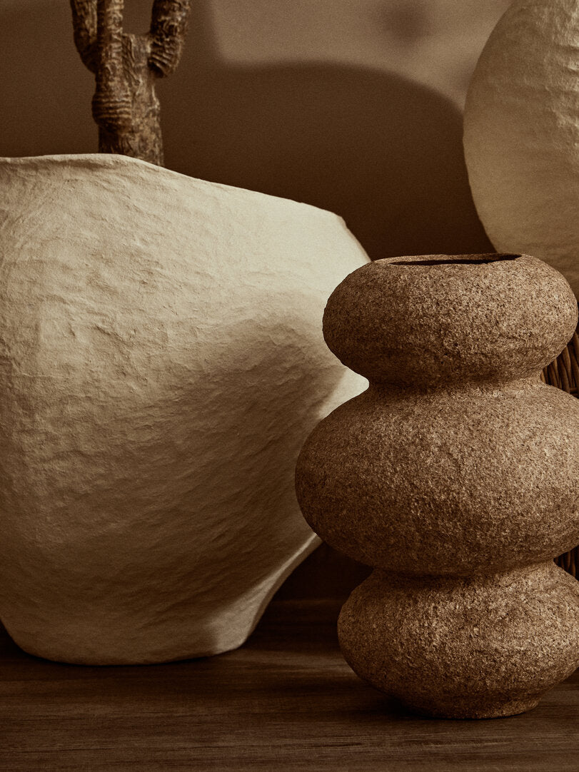 Sanai Cotton Mache And Coco Shell Bubble Vase