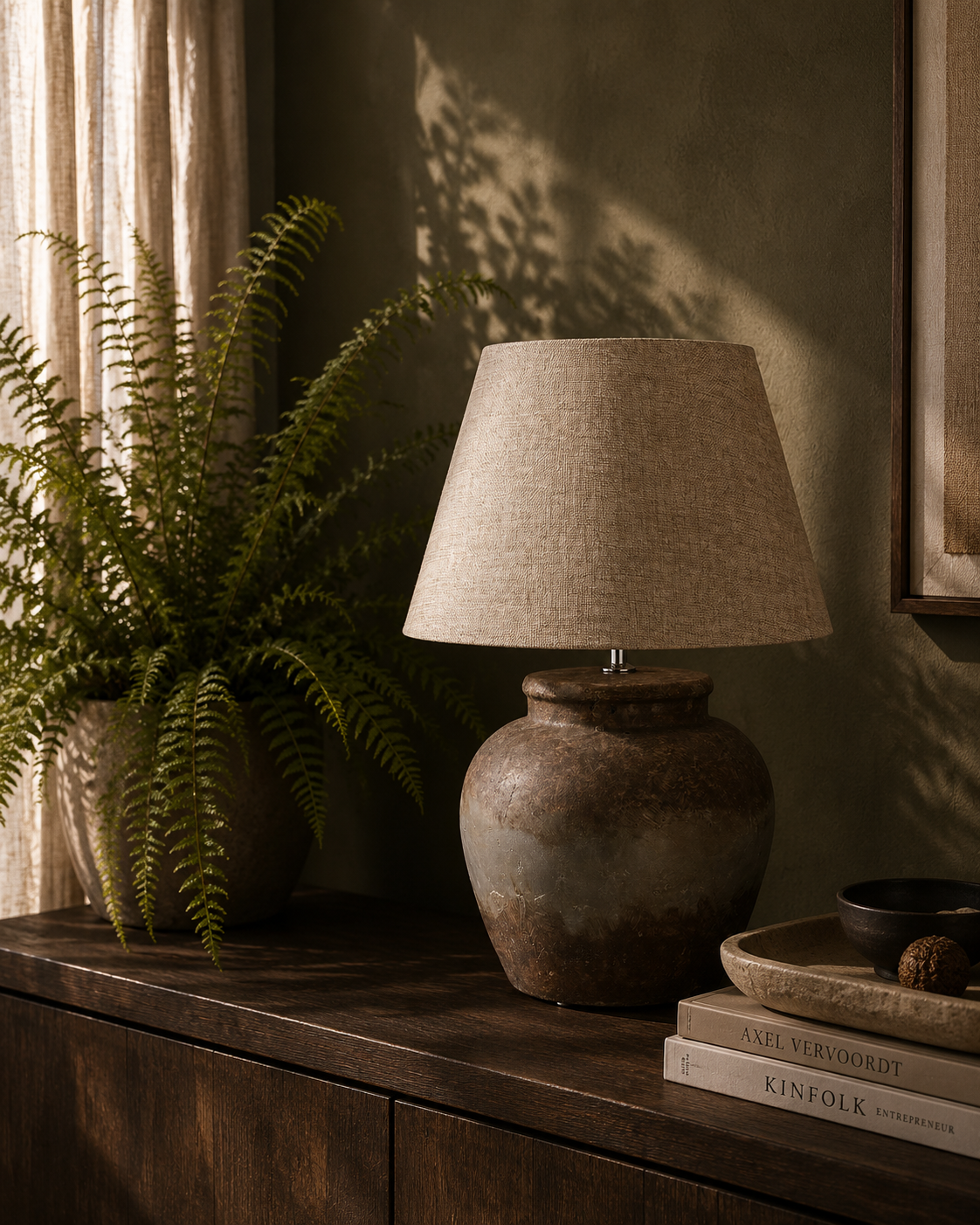 Castello Aged Stone Ceramic Desk Lamp