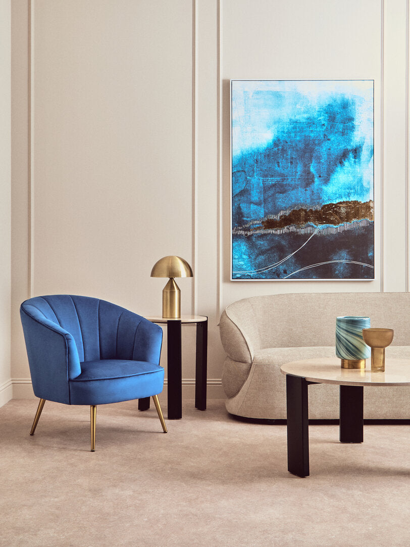 Yolanda Midnight Velvet Chair