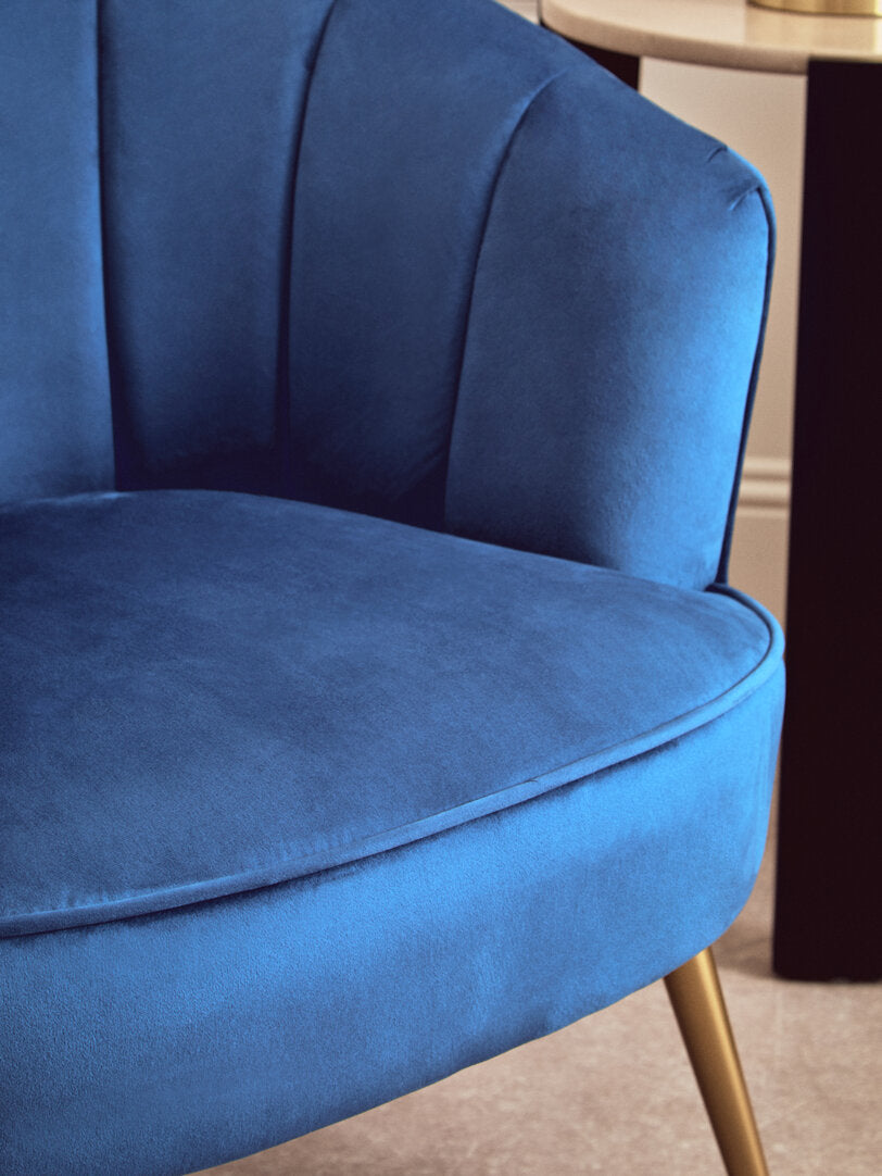 Yolanda Midnight Velvet Chair