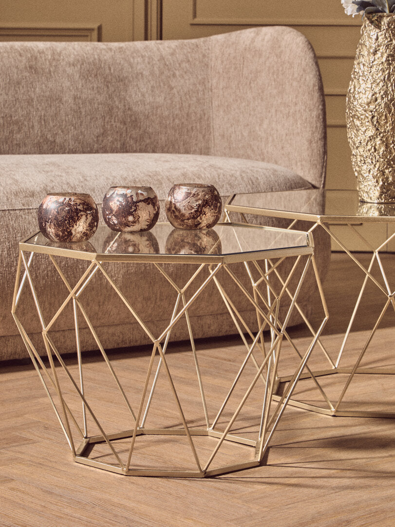 Garan Set Of 3 Brown Tealight Holders