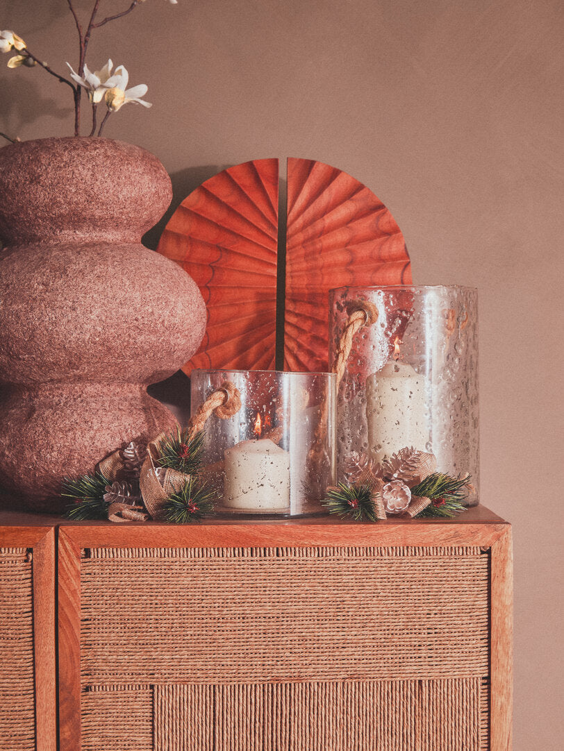 Sanai Cotton Mache And Coco Shell Bubble Vase