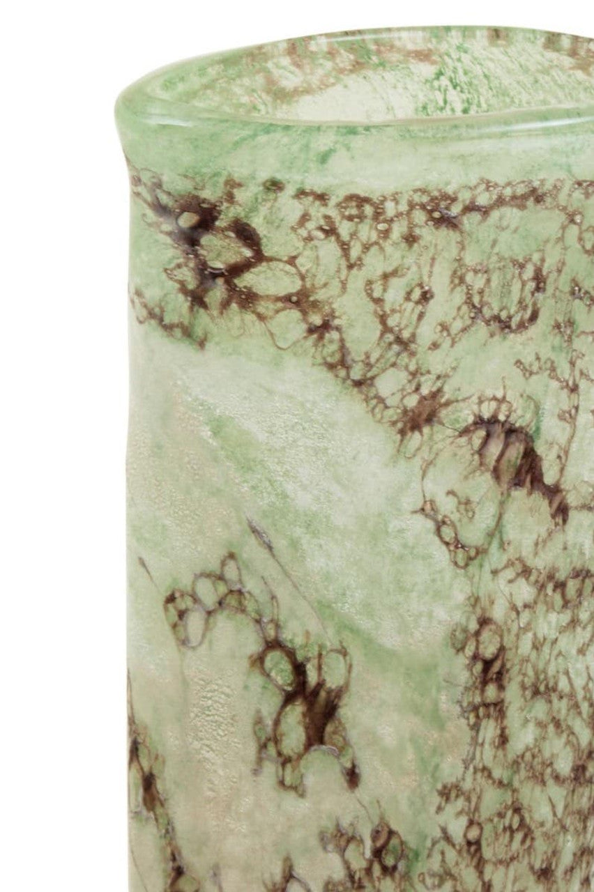 Harri Large Glass Vase with Marble Effect Vase