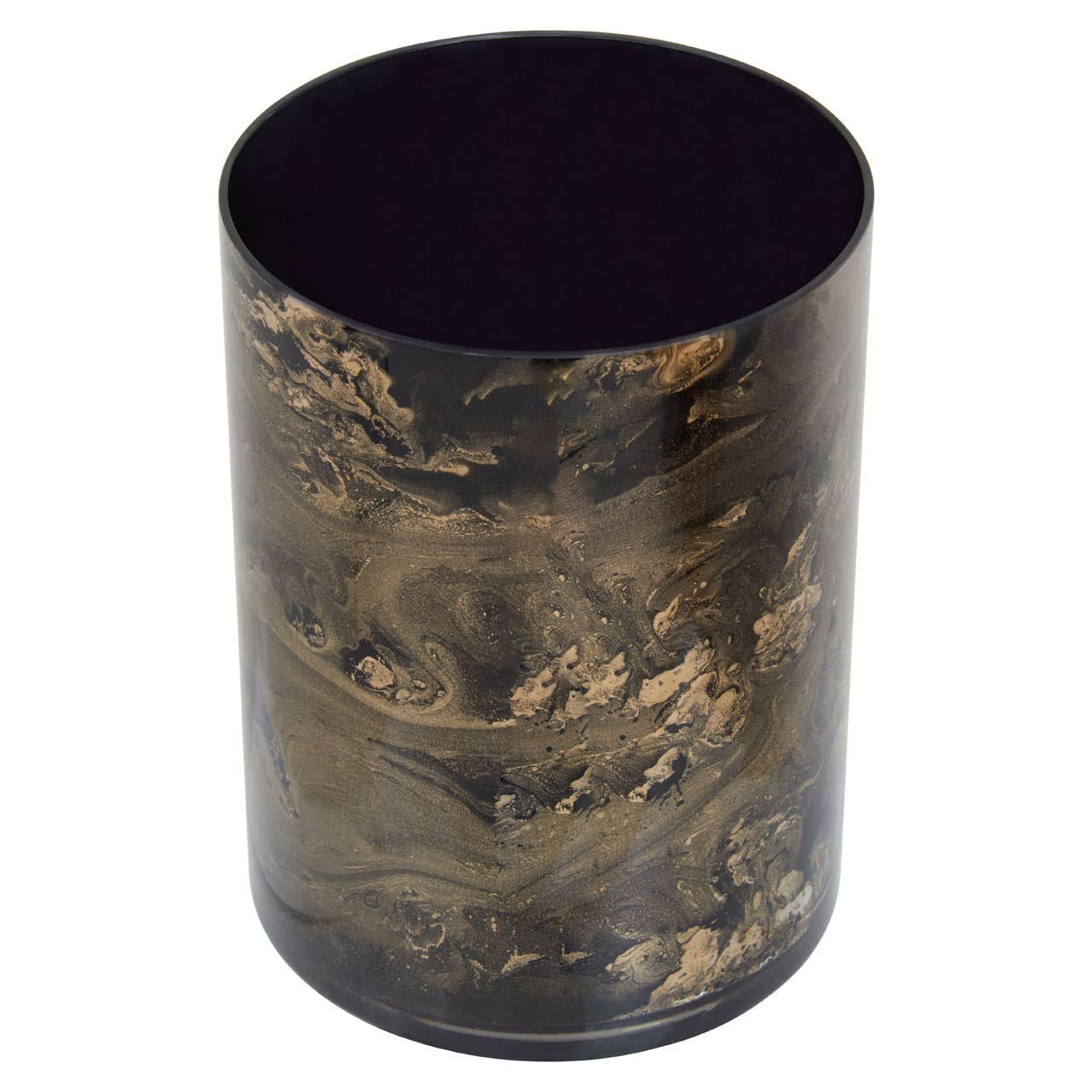 Gaia Black and Gold Small Candle Holder