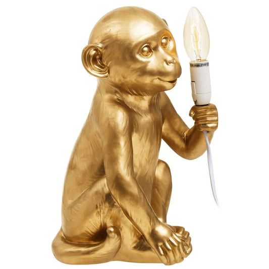 Gold Finish Monkey Lamp
