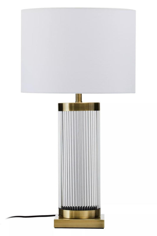 Lily White and Gold Table Lamp