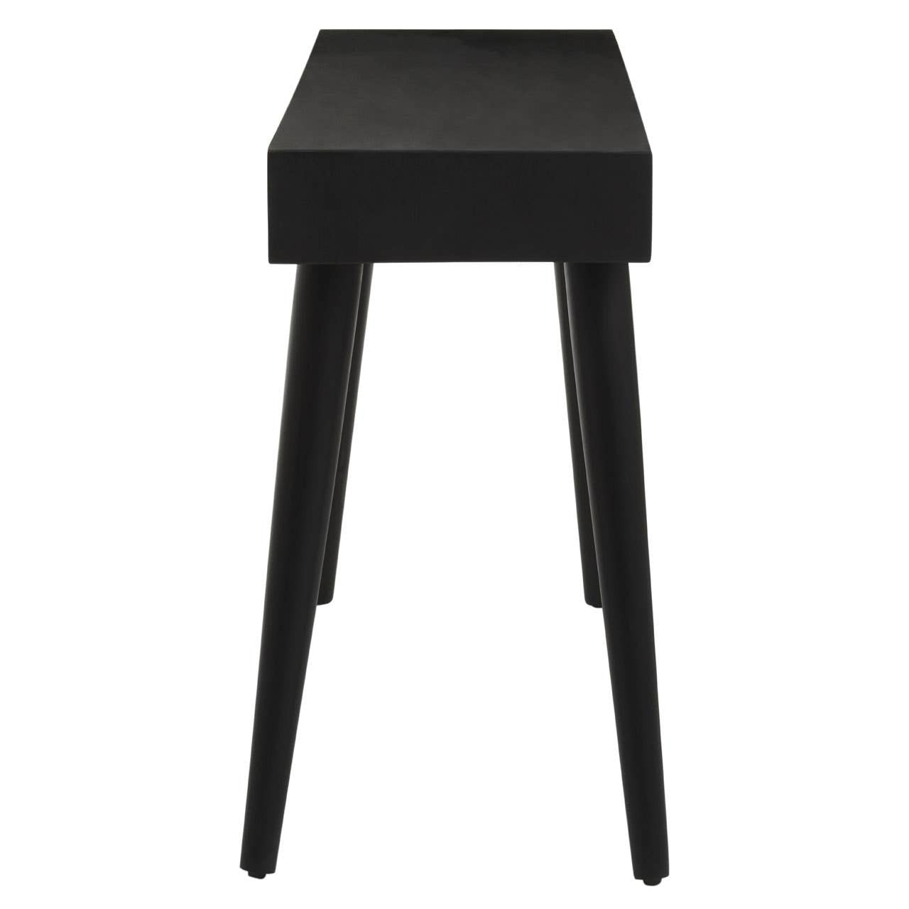 Black & White Acacia Wood Console Desk with Drawers – Contrast-Led Workspace Desk with Handcrafted Detail