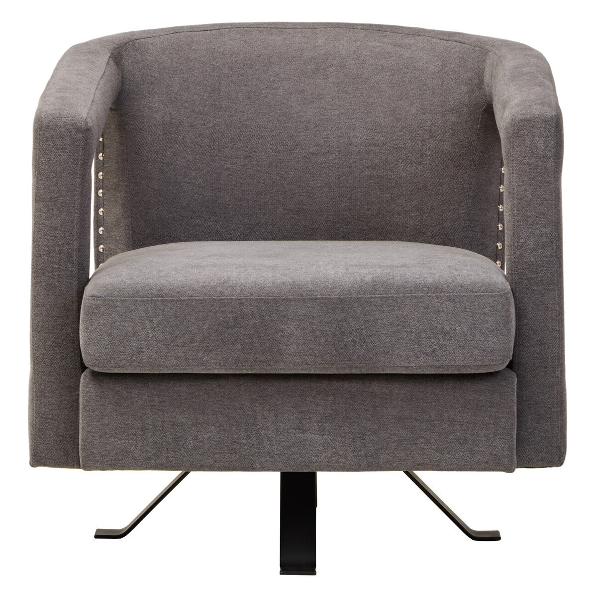 Hesia Ash Velvet Swivel Chair
