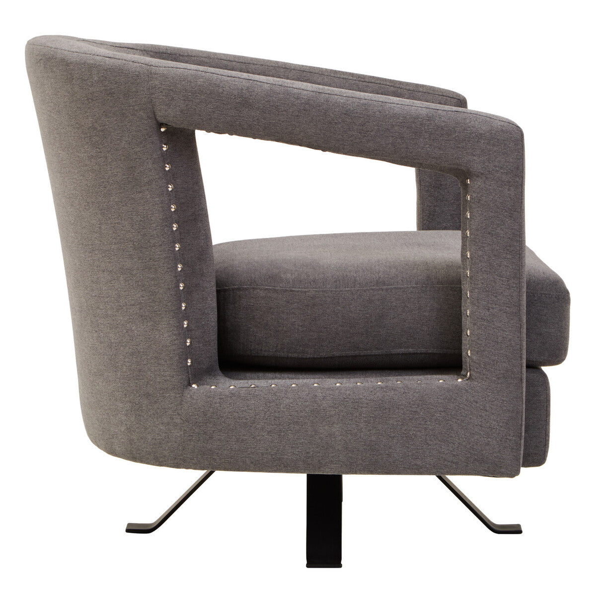 Hesia Ash Velvet Swivel Chair