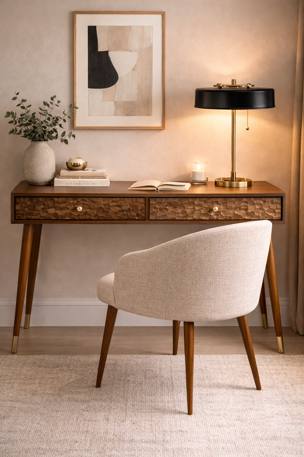 Rogano Classic Black and Gold Home Office Desk Lamp