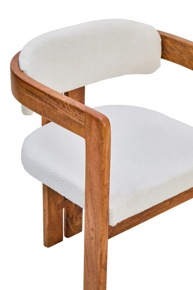 Toro Boucle and Mango Wood Chair