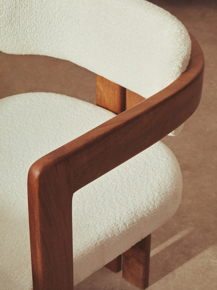 Toro Boucle and Mango Wood Chair