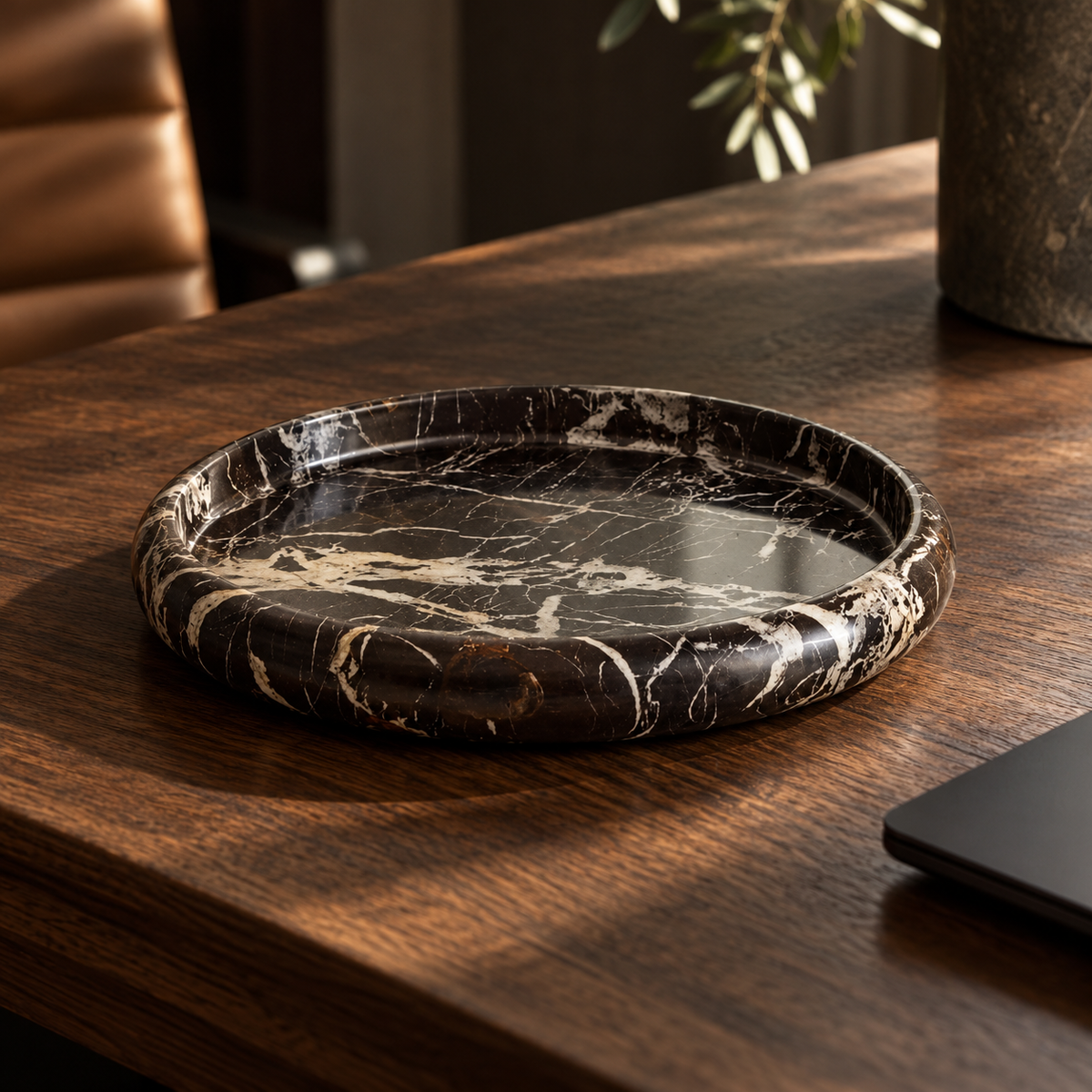 Black Marble Catch All Tray