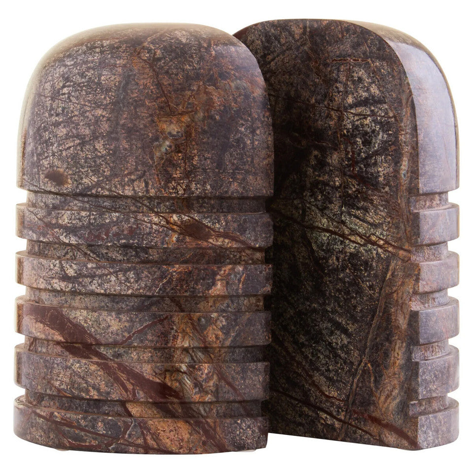 Forest Green Marble Bookends
