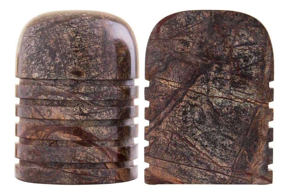 Forest Green Marble Bookends