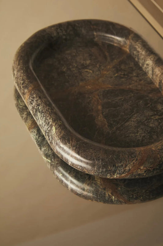 Marble Desk Catch All - Forest Green