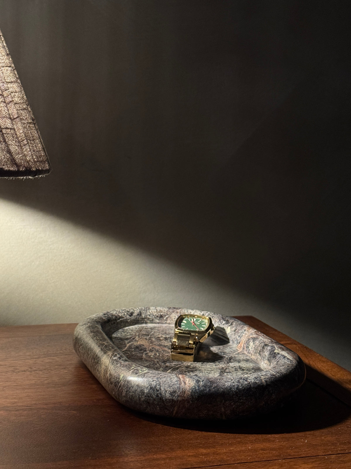 Marble Desk Catch All - Forest Green