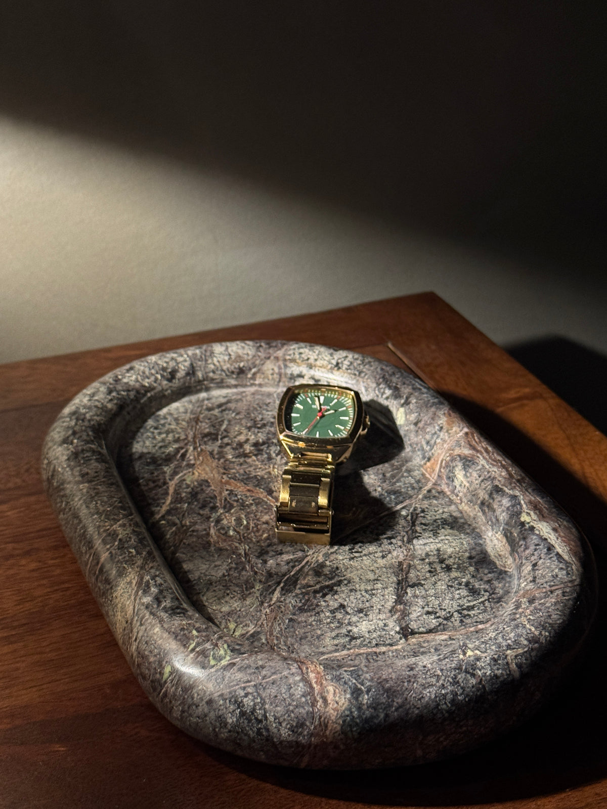 Marble Desk Catch All - Forest Green