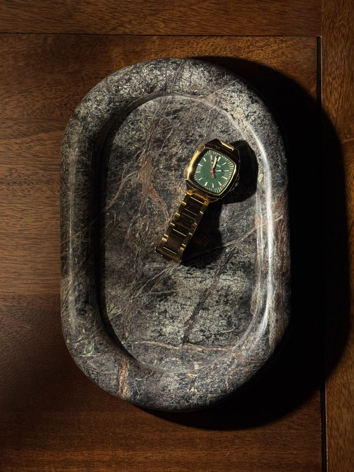 Marble Desk Catch All - Forest Green