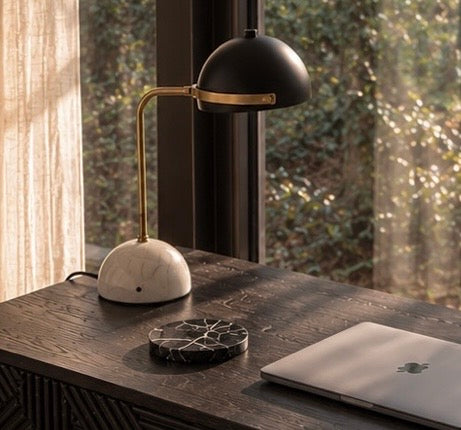 Murdoch Brass Finish Table Lamp with Marble Base