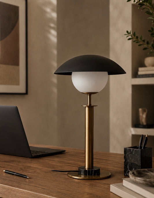 Octavia Gold Finish Metal Table Lamp