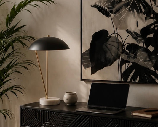 Newton Black Metal Shade Table Lamp