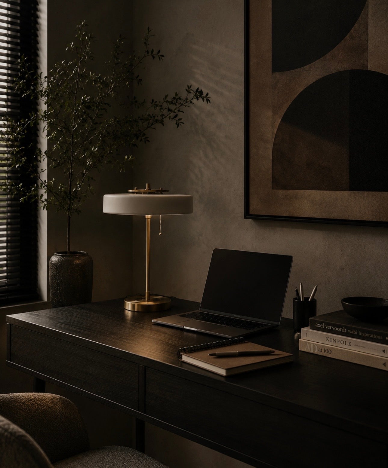 Rogano White Shade With Gold finish Frame Table Lamp