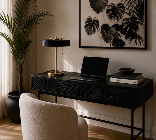 Rogano Classic Black and Gold Home Office Desk Lamp