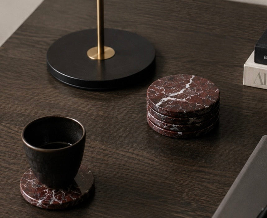 Red Marble Coasters