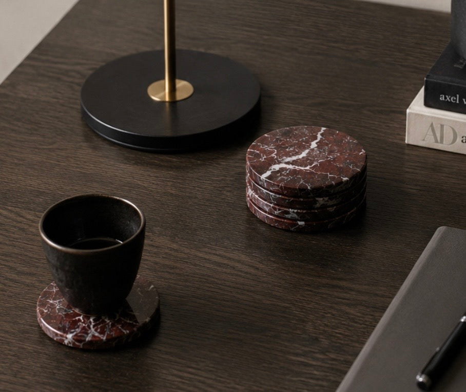Red Marble Coasters