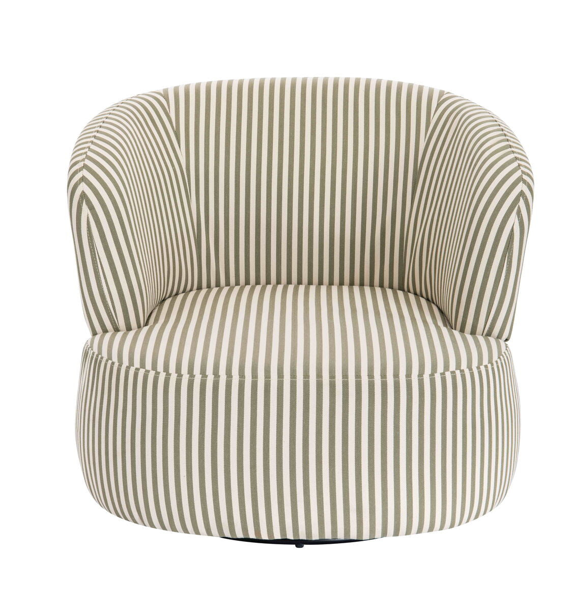 Paris Olive Green and White Stripe Swivel Chair