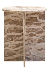 Santino Chocolate Marble Side Table
