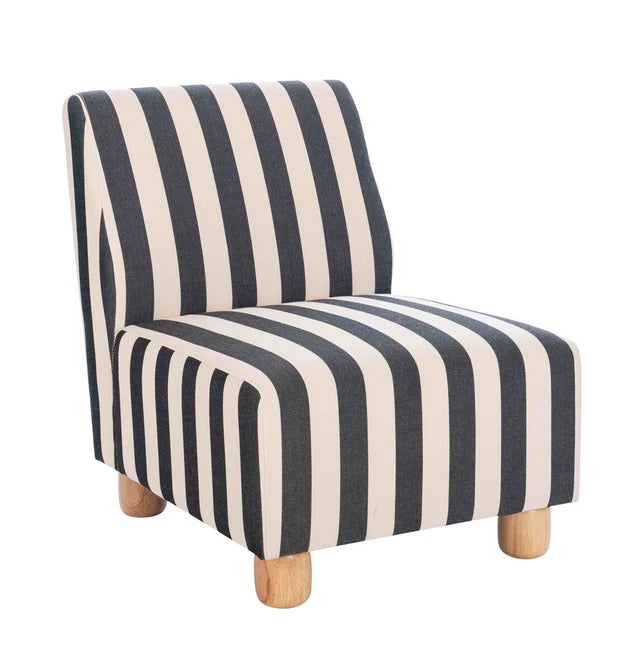 Parla Black & White Stripe Office Chair