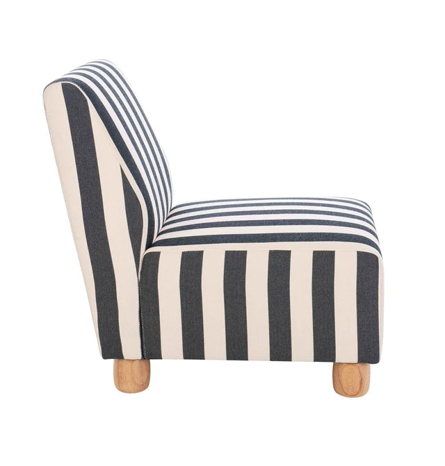 Parla Black & White Stripe Office Chair